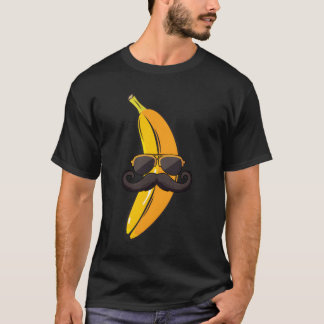 Banana Mustache Sunglasses Face Fruit Banana T-Shirt