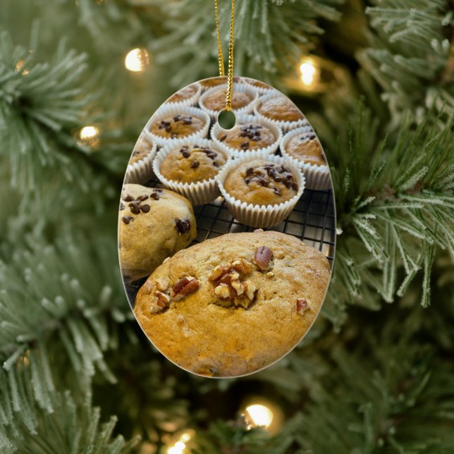 Banana Nut Bread Ceramic Ornament (Tree)