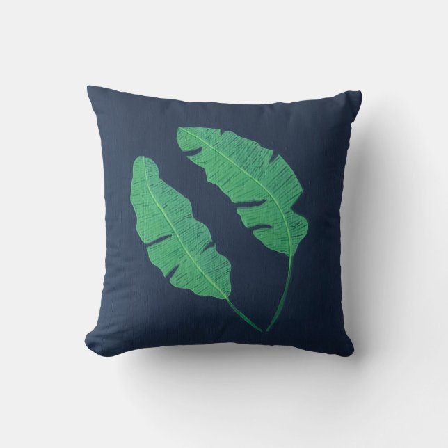 Banana Palms Throw Pillow (Front)
