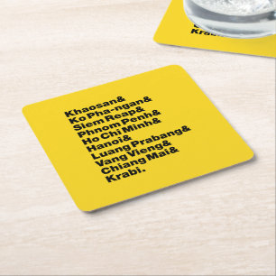 Banana Pancake Trail / Circuit Square Paper Coaster