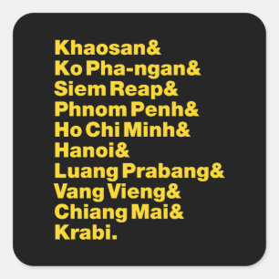 Banana Pancake Trail / Circuit Square Sticker