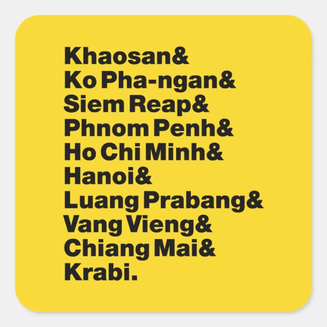 Banana Pancake Trail / Circuit Square Sticker (Front)