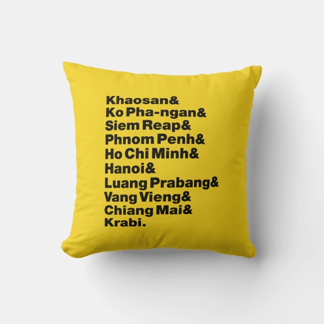 Banana Pancake Trail / Circuit Throw Pillow (Front)