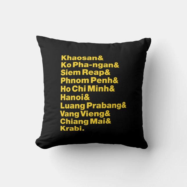 Banana Pancake Trail / Circuit Throw Pillow (Front)
