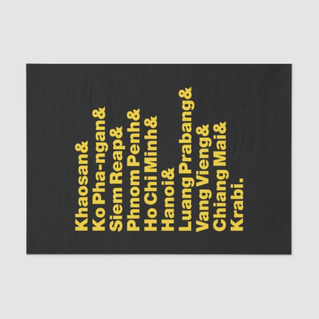 Banana Pancake Trail / Circuit Tissue Paper (Front)