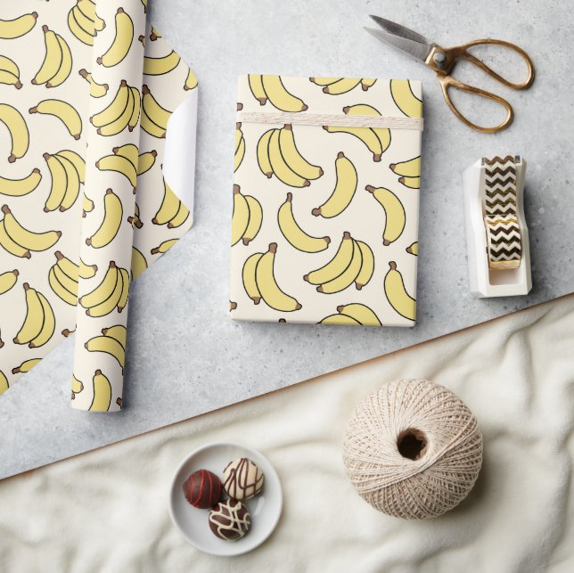 Banana Parade Butter Yellow Wrapping Paper (Crafts)