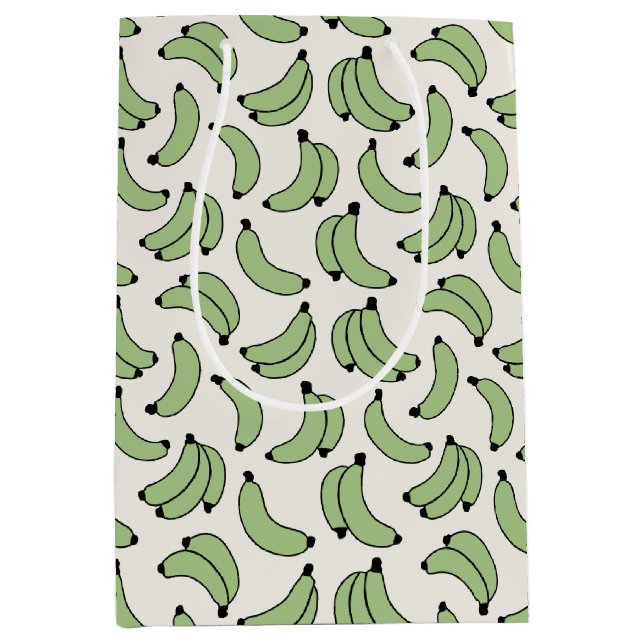 Banana Parade Sage Green Medium Gift Bag (Front)