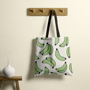 Banana Parade Sage Green Tote Bag