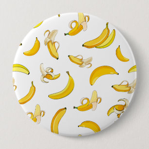 Banana Pattern 4 Inch Round Button