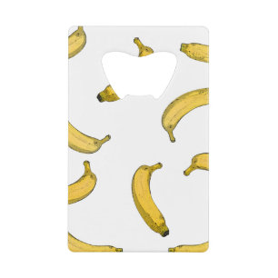 banana pattern credit card bottle opener
