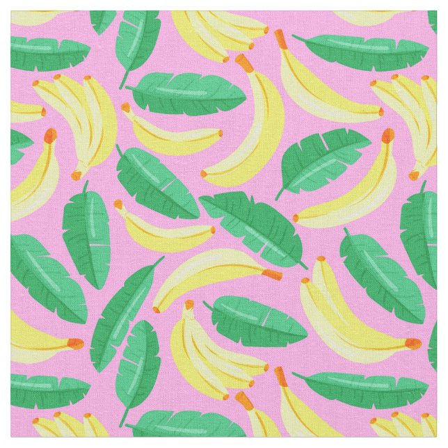 Banana pattern fabric (Close Up)