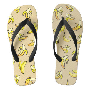 Banana Pattern Flip Flops