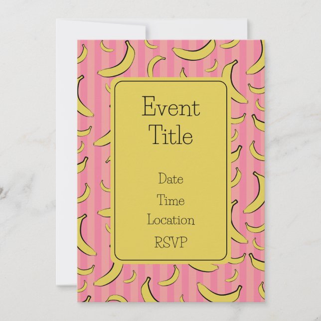 Banana Pattern Invitation (Front)