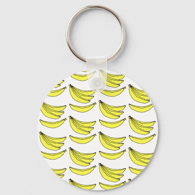 Banana Pattern. Keychain (Front)
