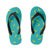 Banana Pattern Kids Flip Flops