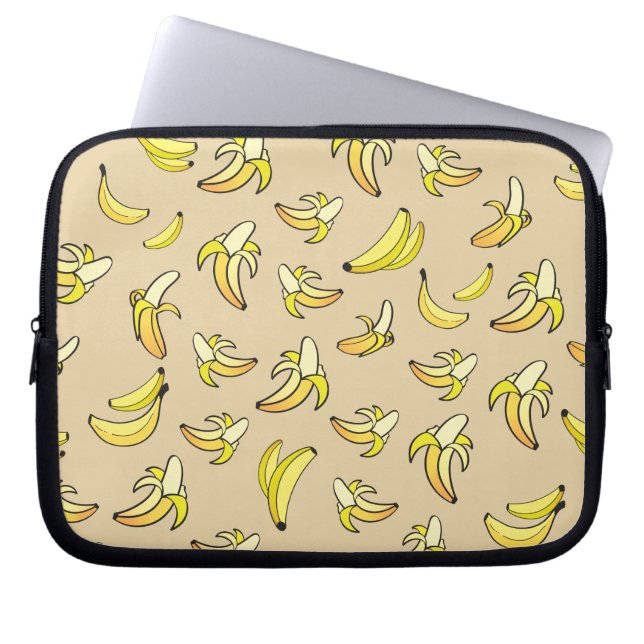 Banana Pattern Laptop Sleeve (Front)