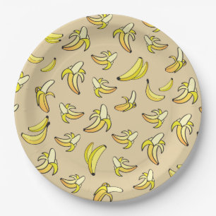 Banana Pattern Paper Plate