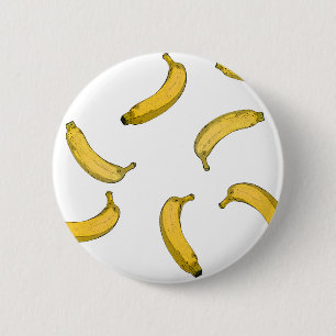Banana pattern sketch version 2 inch round button