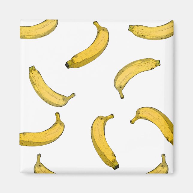 Banana pattern sketch version magnet (Front)