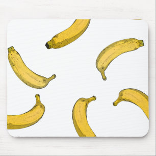 Banana pattern sketch version mouse pad