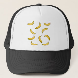 Banana pattern sketch version trucker hat