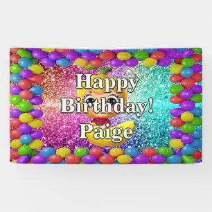 Banana Personalized character birthday banner