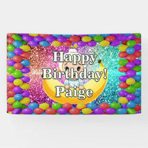 Banana Personalized character birthday banner