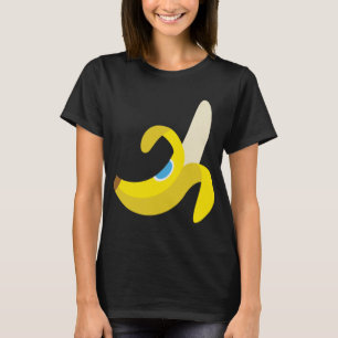 Banana Plantain Cute Fresh Ripe Peeled Fruit Yello T-Shirt