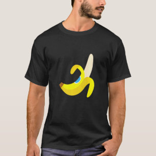 Banana Plantain Cute Fresh Ripe Peeled Fruit Yello T-Shirt