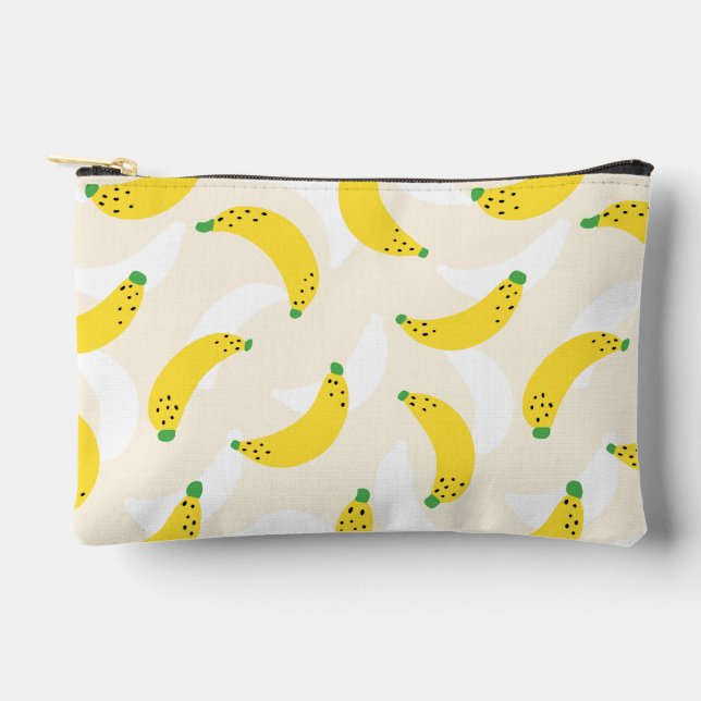 Banana Pop Yellow Cream Accessory Pouch (Front)