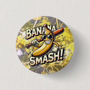 Banana Power-Up 1 Inch Round Button