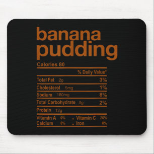 Banana Pudding Nutrition Facts Funny Thanksgiving Mouse Pad