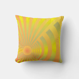 Banana Rafts Floating Over a Mango Stream Throw Pillow