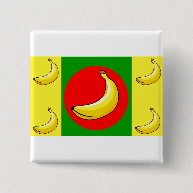 Banana Republic Flag 2 Inch Square Button (Front)