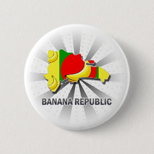 Banana Republic Flag Map 2.0 2 Inch Round Button