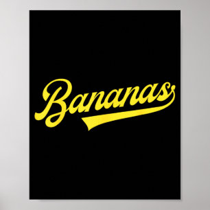 Banana Retro Humour Bananas Clic Men Women Kids Poster