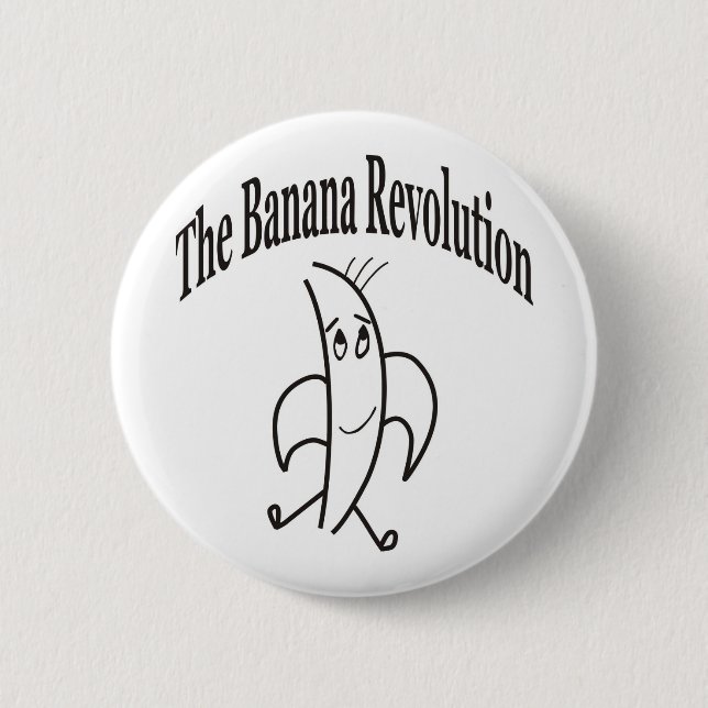 BANANA REVOLUTION 2 INCH ROUND BUTTON (Front)