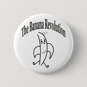 BANANA REVOLUTION 2 INCH ROUND BUTTON
