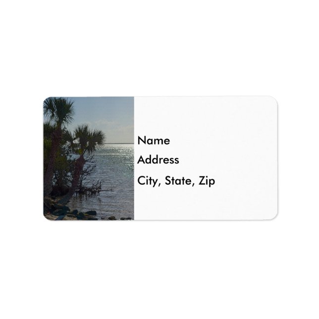 Banana River Palm Trees Painterly Label (Front)