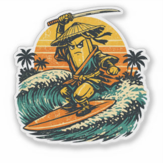 Banana Ronin Surfer — Vintage Summer Warrior 