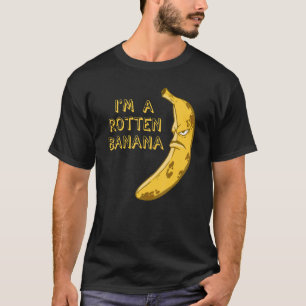 Banana Rotten Brown Frowning Face Fruit T-Shirt