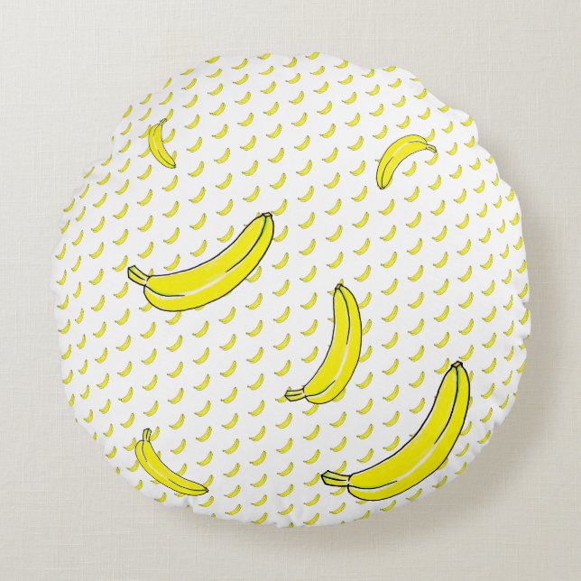 Banana Round Pillow (Front)