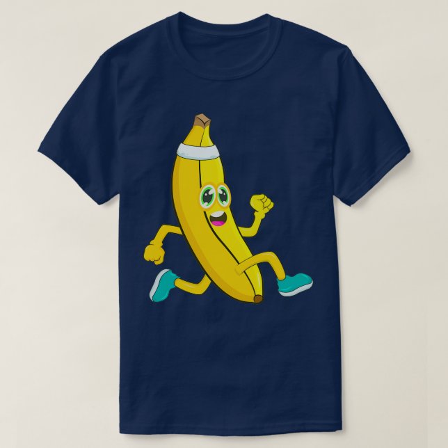 Banana Running Sport T-Shirt (Design Front)