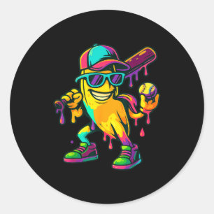 Banana Shirt Funny Banana Drip Graphic Kids Boys G Classic Round Sticker