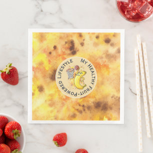Banana Slam! Fruity Dunk Power Sporty Vegan 🍌🏀✨ Napkin