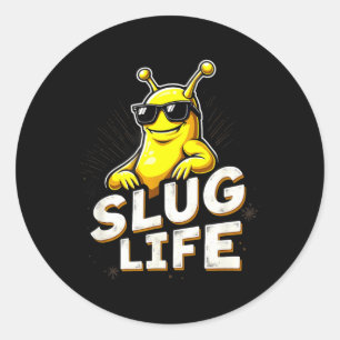 Banana Slug Life Sunglasses Halloween Classic Round Sticker