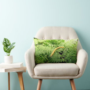 Banana Slug on Ferns I Lumbar Pillow