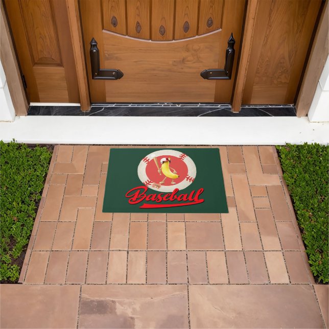 Banana Slugger Funny Baseball Custom Graphic  Doormat (Outdoor)