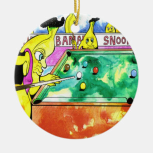 Banana Snooker Ceramic Ornament