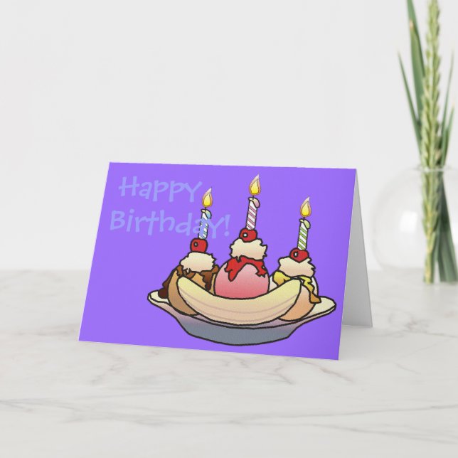 BANANA SPLIT BIRTHDAY by SHARON SHARPE Card (Front)